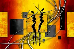 Danse - tableau design africain
