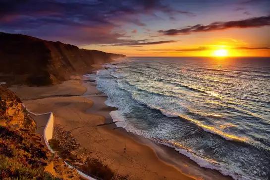 Coucher de soleil sur l'océan - paysage mer coucher de soleil