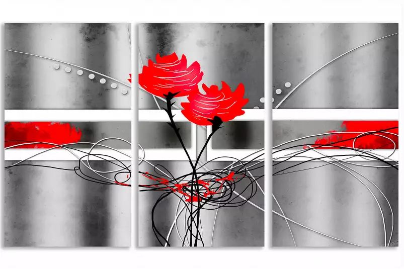 Rose design - tableau abstrait