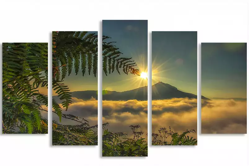 Levé de soleil sur la rhune - affiche sud ouest