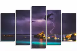 Coup d'orage sur biarritz - affiche sus ouest