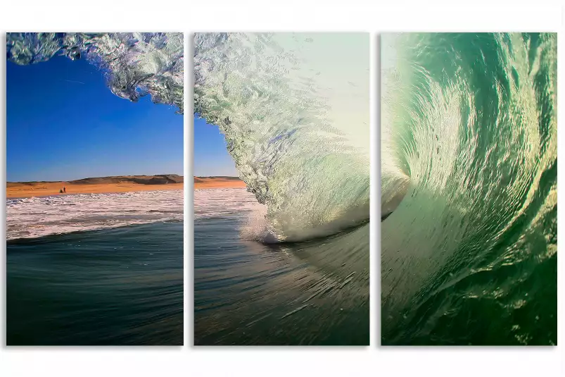 Tube landais - tableau bord de mer plage