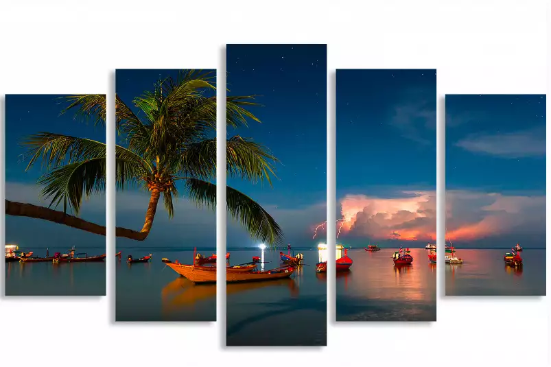Orage sur koh tao - affiche paysage ile