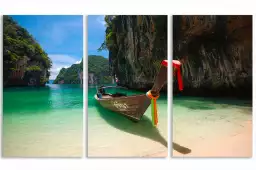 Hong island boat - affiche paysage ile