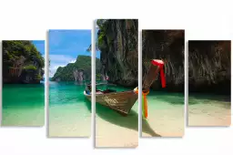 Hong island boat - affiche paysage ile