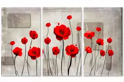 Coquelicots illustrés - tableau design