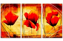 Coquelicots vinties - tableau design