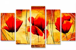 Coquelicots vinties - tableau design