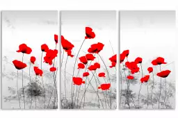 Coquelicots gris - tableau design