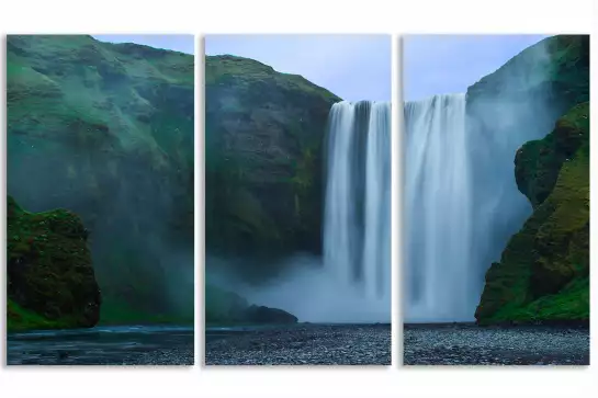 Cascade skogafoss islande - tableau paysage nature