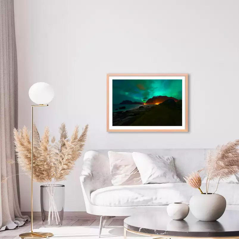 Norvège aurore - tableau paysage nature