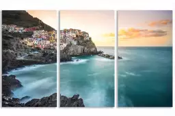 Manarola les cinque terre - tableau bord de mer