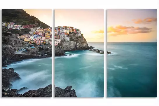 Manarola les cinque terre - tableau bord de mer