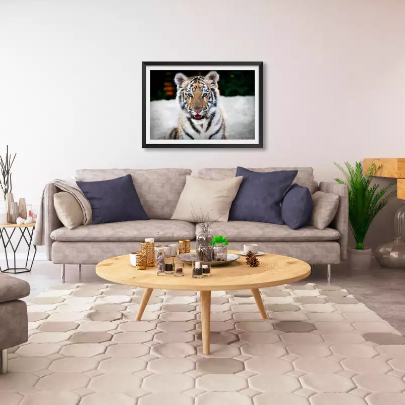 Décoration murale métal tigre