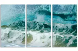 Surf zoom sur le shore break - tableau mer