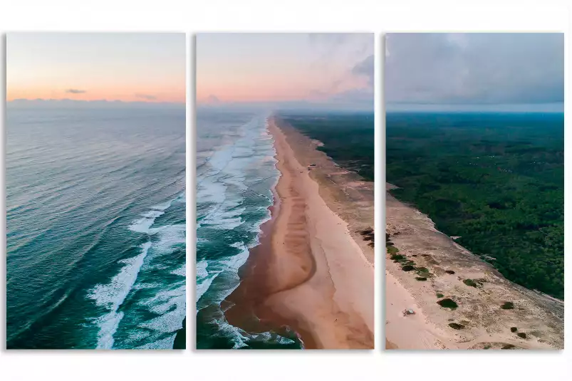 Les landes vue du ciel - affiche sud ouest