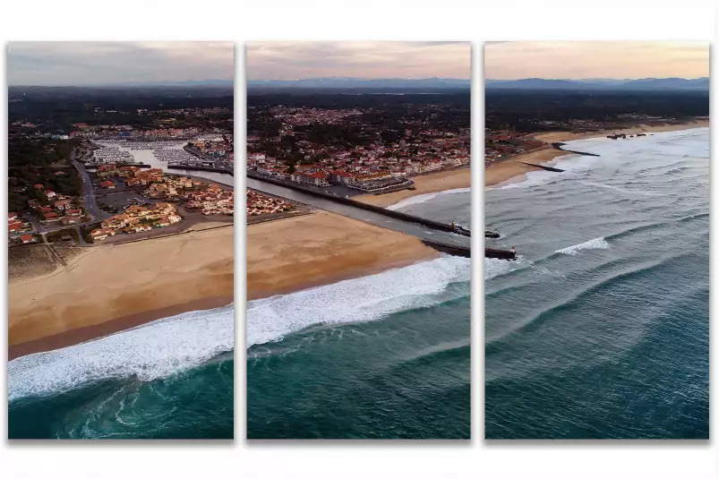 Capbreton photo de drône - affiche pahre