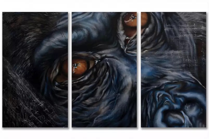 Regard songeur gorilla - poster animaux