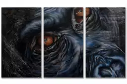 Regard songeur gorilla - poster animaux