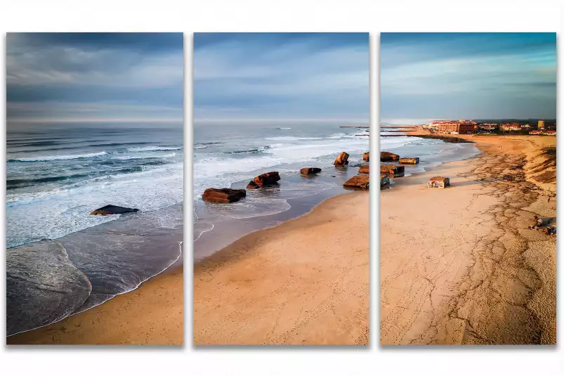 Capbreton sud blocos vue du ciel - poster sud ouest