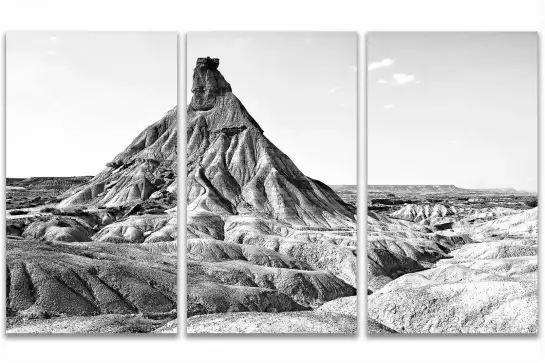 Bardenas piton - poster noir et blanc