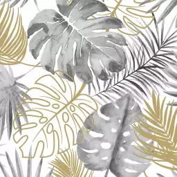 Jungle monstera dorée - tapisserie exotique