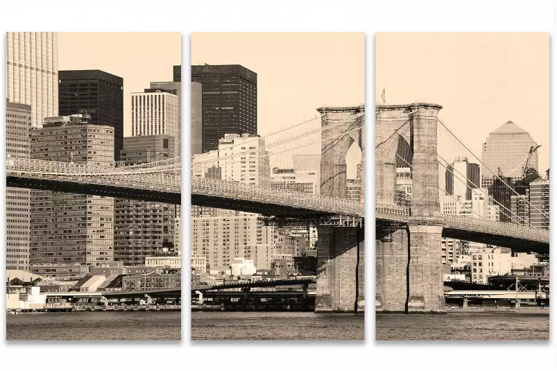 Brooklyn bridge sepia - poster de new york