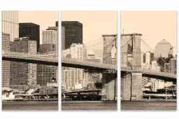 Brooklyn bridge sepia - poster de new york