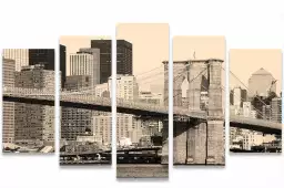 Brooklyn bridge sepia - poster de new york