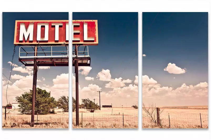 Motel and neon lights - poster de new york