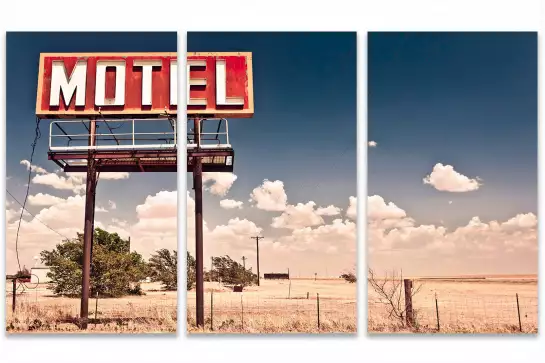 Motel and neon lights - poster de new york