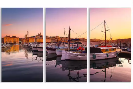 Marseille , le vieux port - affiche marseille