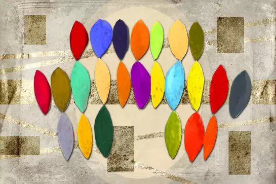 Ovales colorées - tableau design