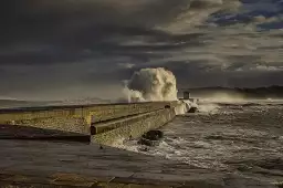 Tempête sur socoa pays basque - tableau tempete en mer