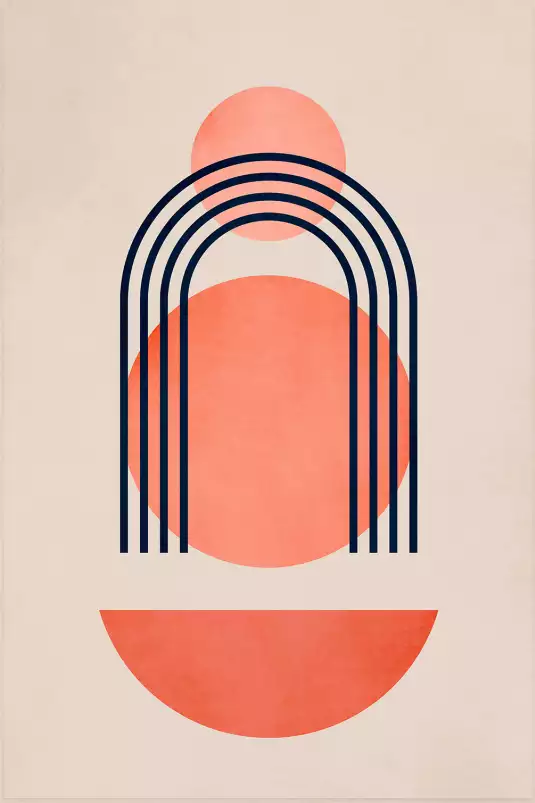 Yoga sun - poster abstrait géométrique