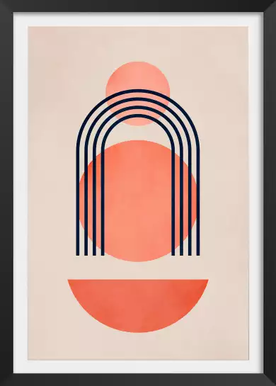 Yoga sun - poster abstrait géométrique