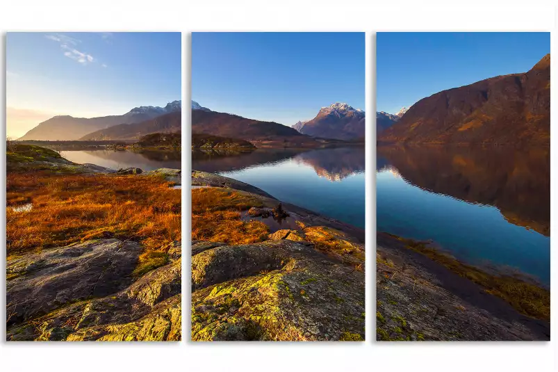 Lofoten automne - paysage montagne