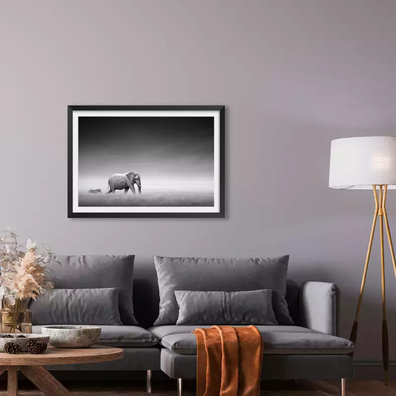 Artistic processing - tableau elephant
