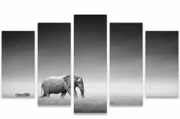 Artistic processing - tableau elephant