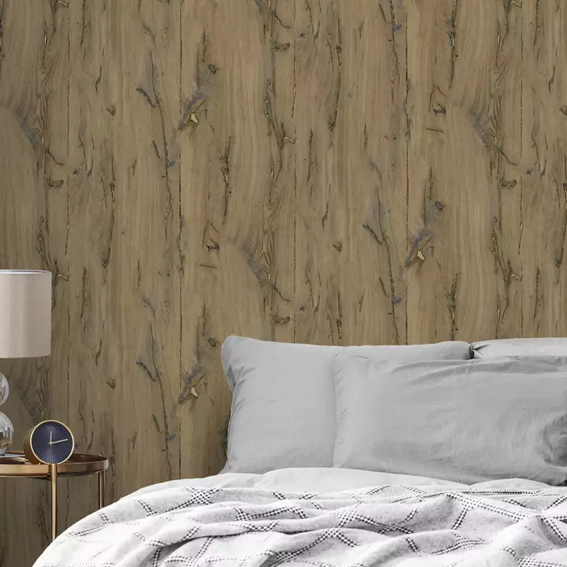 Mur de bois - tapisserie effet bois