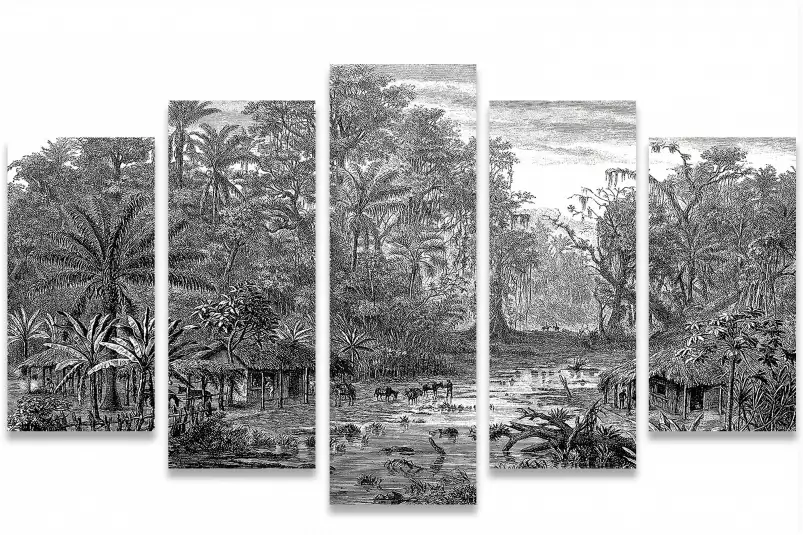 Forêt de mangroves - tableau foret