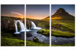 Cascade o - kirkjufell islande - affiche nature