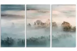 Brouillard hivernal - tableau foret