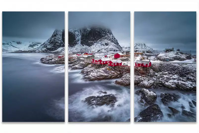 Hiver magique aux lofoten - paysage du monde