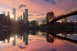 Hudson river manhattan - poster de new york