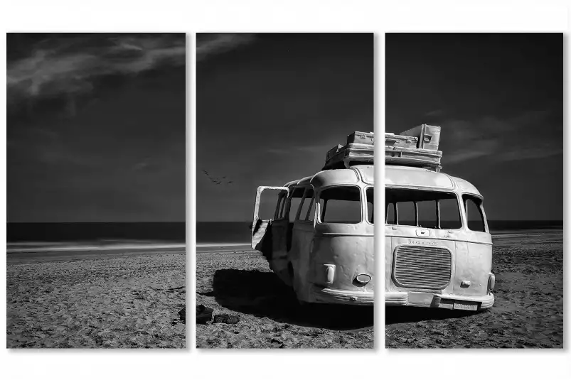 Beached bus - affiche vans