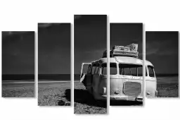 Beached bus - affiche vans