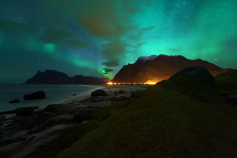 Norvège aurore - tableau paysage nature