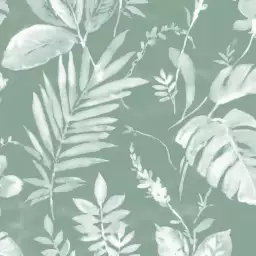 Vert d'eau douceur - tapisserie feuilles