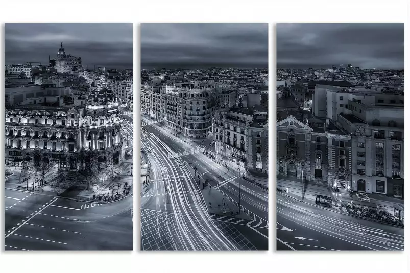 Madrid city lights - tableau ville du monde